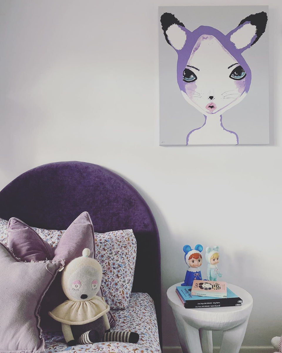 MARTINI CURVED UPHOLSTERED KIDS BEDHEAD 18+ COLOURS Verde Baby