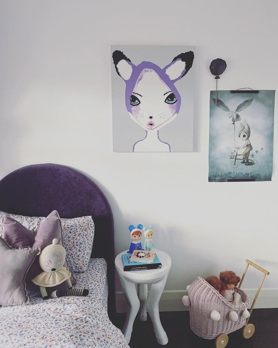 MARTINI CURVED UPHOLSTERED KIDS BEDHEAD 18+ COLOURS Verde Baby