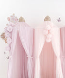 Spinkie Baby Dreamy Canopy & Pom Garland Set - Powder Pink