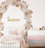 Ginger Monkey Orchid & Rose Wall Arbour Decal