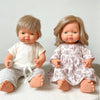 Miniland Doll 38cm - Caucasian Dark Blonde Girl Baby Doll (Undressed)