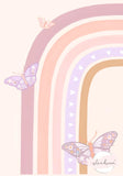 Isla Dream Boho Rainbow Butterfly Print