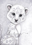 Isla Dream Prince the Snow Leopard Print (Pink or Grey)