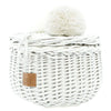 LiLu Small Wicker Basket White