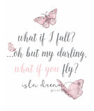 isla dream print butterfly quote print