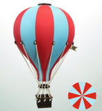 Decorative Hot Air Balloon - Aqua & Red Childrens Decor