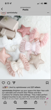 Spinkie Baby Dreamy Bow Cushion in White