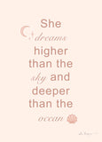 Isla Dream Ocean Quote Print