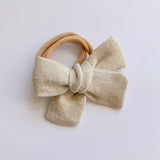 Brinley Linen Bow - Assorted Colours