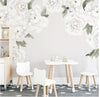 Ginger Monkey White Peony & Rose Wall Decal