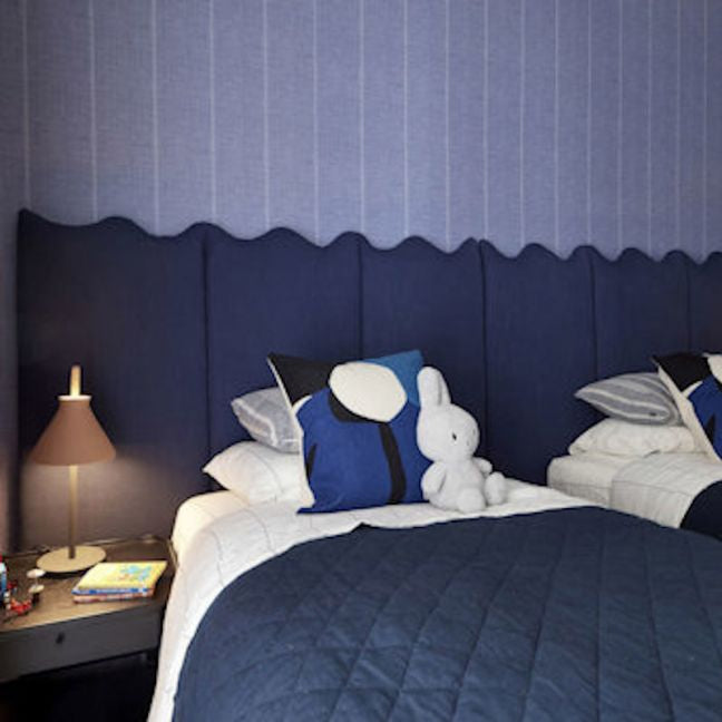 MARTINI OVERSIZED WAVE TOP UPHOLSTERED BEDHEAD 25+ Colours Verde Baby