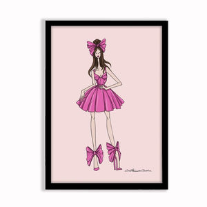 Alannah Cecilia Candy Pink Bow - Customisable