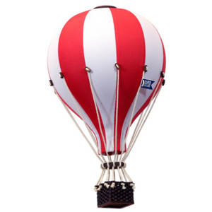 Super Balloon Decorative Hot Air Balloon - Red & White